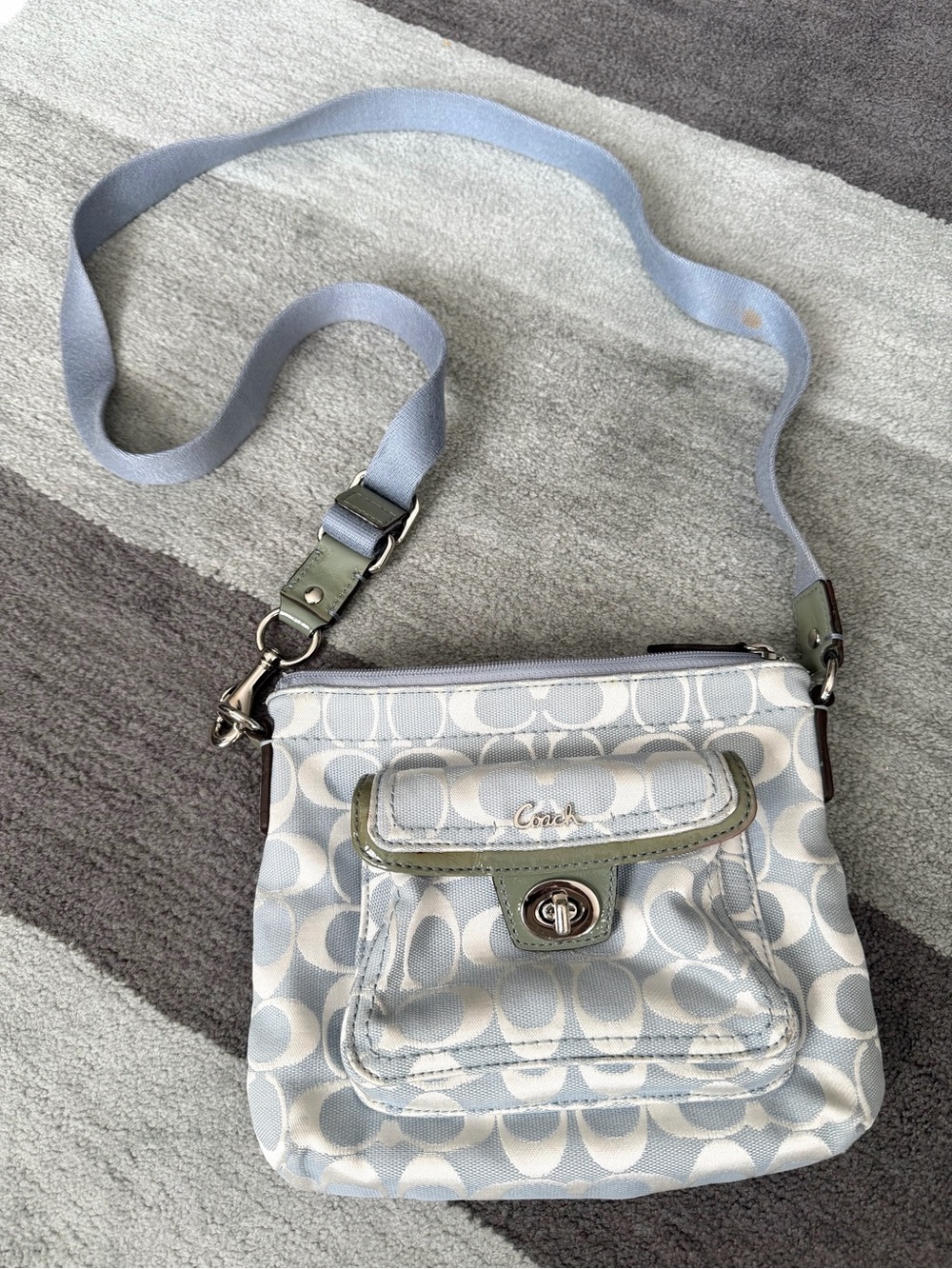 Coach penelope Signature Crossbody bags light blue